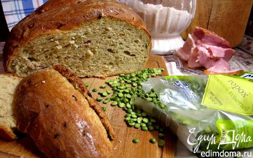 Рецепт Хлеб гороховый с грудинкой и луком