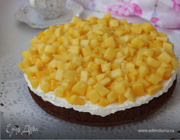 бисквитный торт с манго рецепт | Дзен