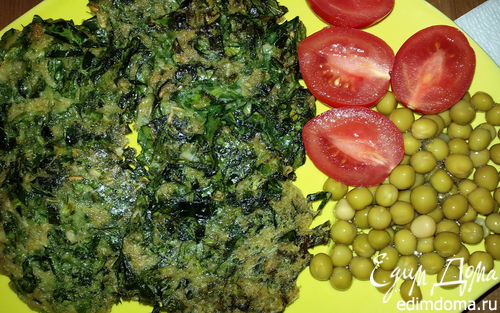 Рецепт Оладьи из листовой капусты с овсяными хлопьями и зеленью