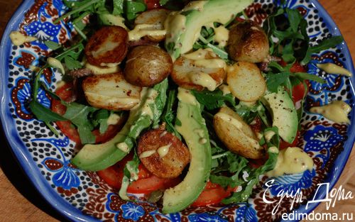 Рецепт Картофельный салат с авокадо и домашним майонезом