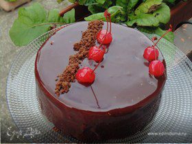 Торт "Красное и Черное" (шоколадно-вишневый)