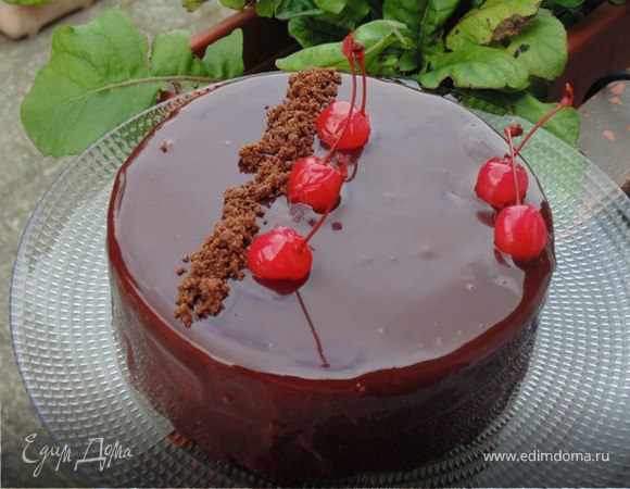 Торт "Красное и Черное" (шоколадно-вишневый)