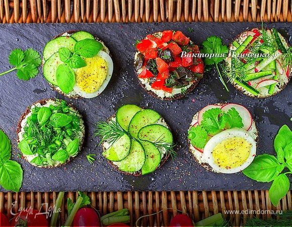 Вегетарианские бутерброды с овощами и сыром - Лайфхакер