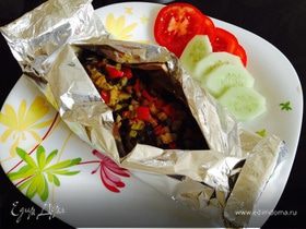 Рыба в конверте с овощами