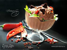 Шоколадное мороженое c красным перцем