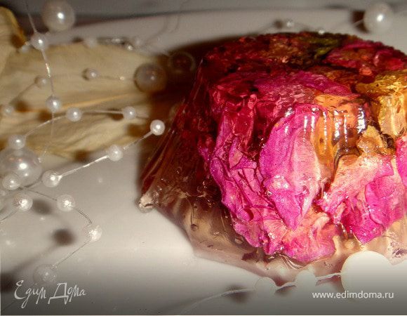 Зеркальный десерт "3D Flowers"