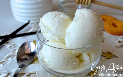 Рецепт Ванильное мороженое со сливочным сыром и мёдом