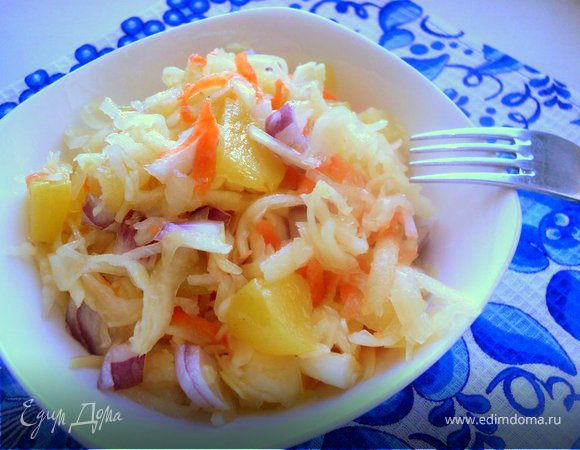 салат с капустой и яблоком рецепт пп | Дзен