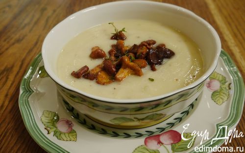 Рецепт Суп из сельдерея с каштанами и лисичками