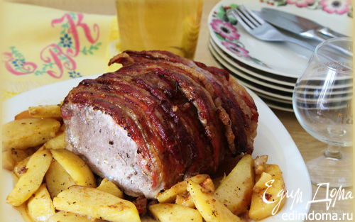 Рецепт Праздничная свинина в беконе