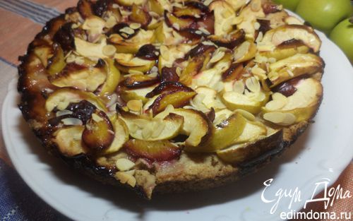 Рецепт Осенний яблочно- сливовый пирог