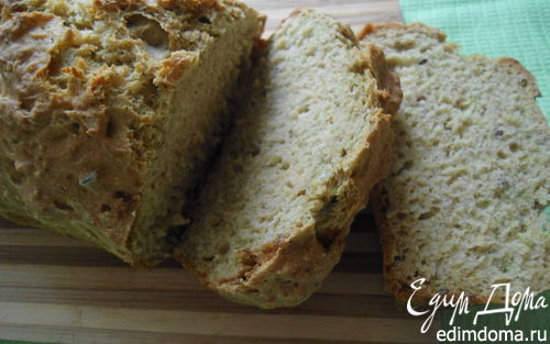 Рецепт Содовый хлеб "Полезный" и домашний плавленый сыр с травами