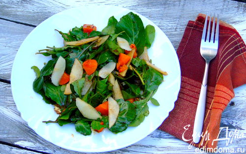 Рецепт Теплый салат с тыквой и грушей