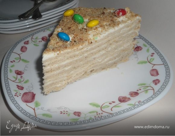 Рецепт сметанного торта: торт без выпечки, рецепт простого десерта, торт на сковороде :: Рецепты