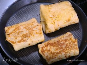 Гречневые блинчики с сыром и ветчиной