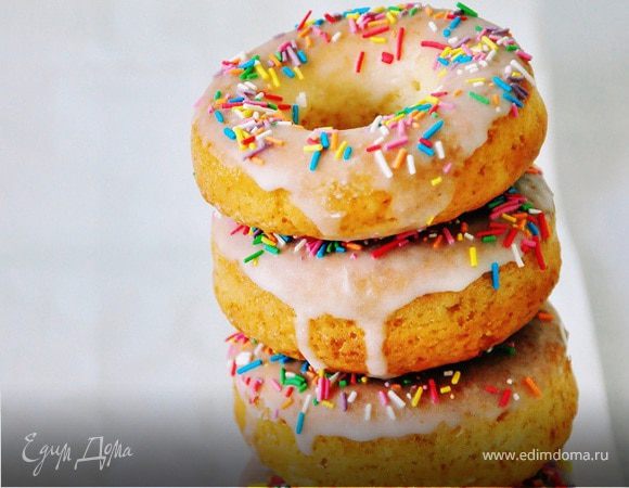 Пончики с ванильной глазурью и посыпкой - пошаговый рецепт с фото на aikimaster.ru
