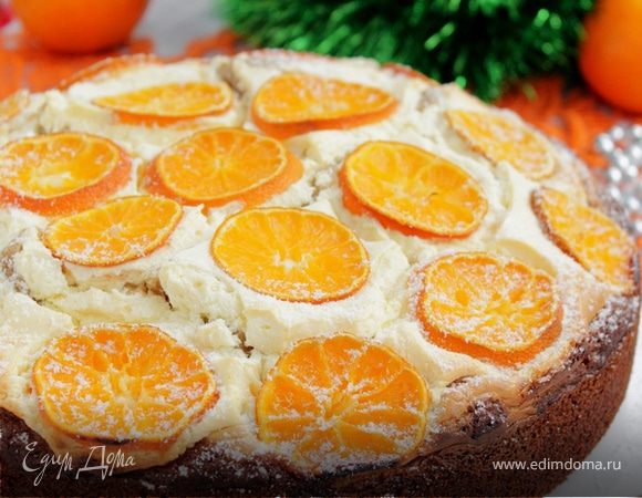 Простой пирог из мандаринов на Новый год 🍊 | Книга рецептов Самоката | Дзен