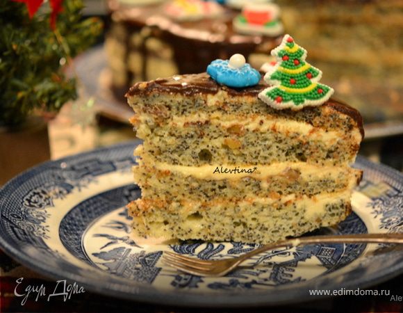 Маковый торт с вареной сгущенкой, пошаговый рецепт на 9575 ккал, фото,  ингредиенты - Апрель
