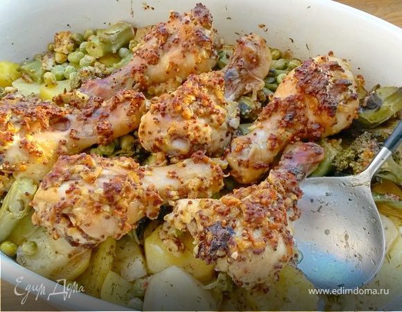 Курица в горчичном соусе на сковороде — рецепт с фото пошагово