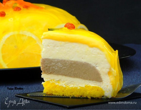 Торт из профитролей и лимонного мусса рецепт - Кулинарния