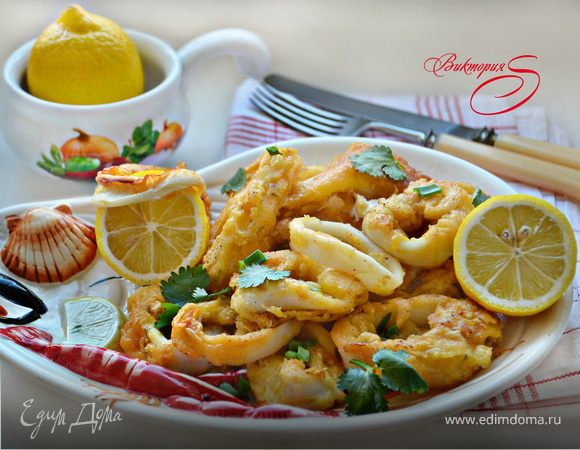 Жареные кальмары в кляре – пошаговый рецепт приготовления с фото