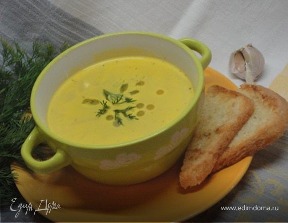 Тосканский суп из белой фасоли с гренками (постный вариант)