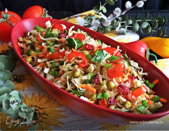 Салат из свежей капусты как в столовой рецепт | Чудо-Повар