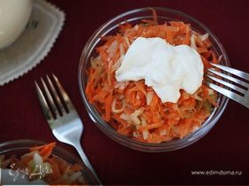 Салат с сельдереем и морковкой