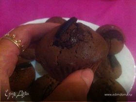Шоколадные кексы с печеньем