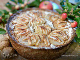 Орехово-яблочный пирог «Вкус осени»