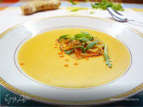 Сливочно-кремовый суп из красной чечевицы