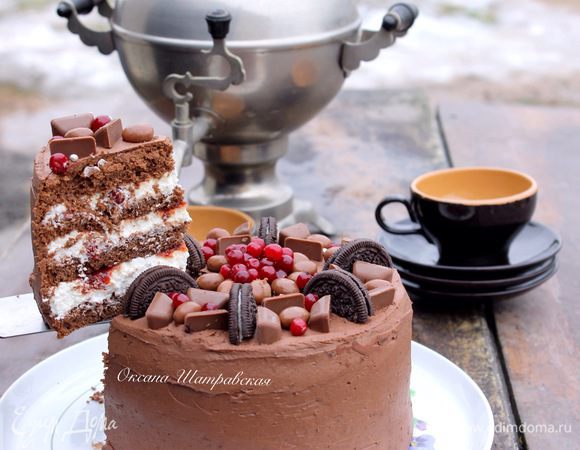 Шоколадно-карамельный торт, пошаговый рецепт на ккал, фото, ингредиенты - Sенечка