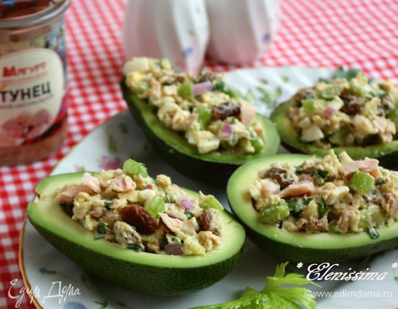 Закуска из авокадо и тунца - простой и вкусный рецепт