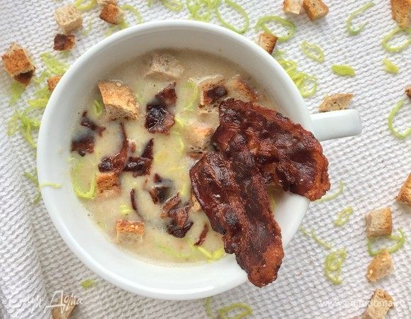 Суп-пюре из зеленого горошка с беконом — рецепт с фото пошагово