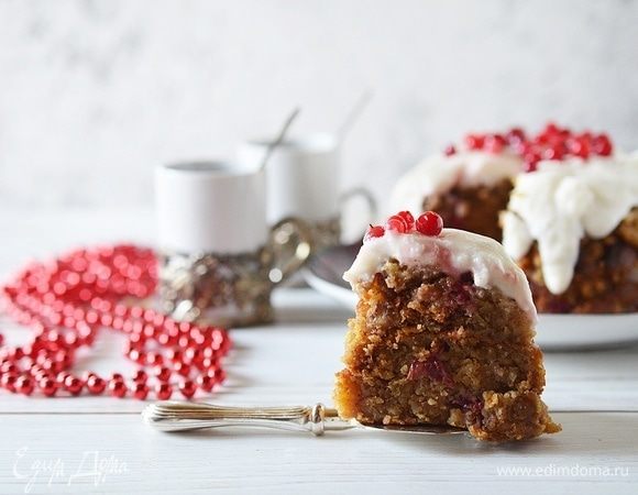Тыквенный кекс с брусникой и орехами Тыквенный кекс с брусникой и орехами
