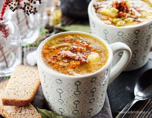 Рецепт 1: Классический гороховый суп со свининой
