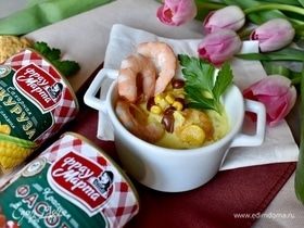 Тайский суп с креветками и овощами