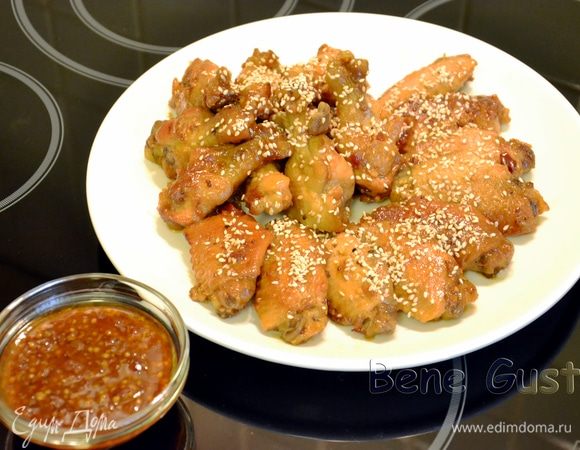 Крылышки в духовке в соево-медово-горчичном маринаде - пошаговый рецепт с фото на Готовим дома