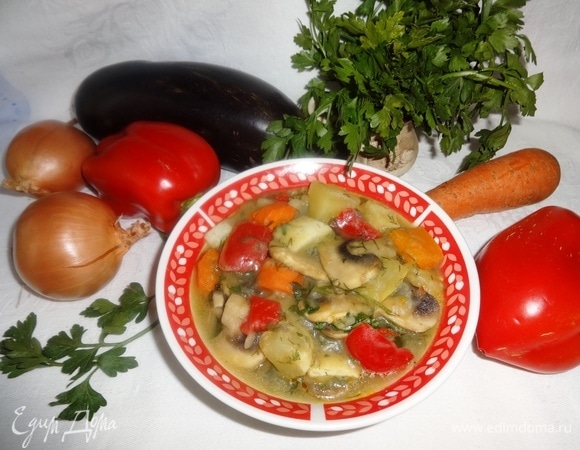 Вариант 1: Классический рецепт овощного рагу с грибами