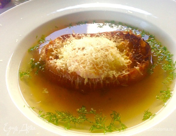Итальянский суп с яйцом пашот