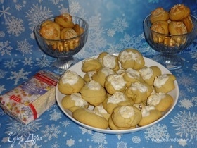 Печенье «Розы в снегу» с кунжутом