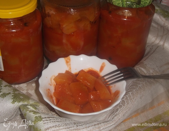 Кабачки с томатной пастой на зиму рецепт