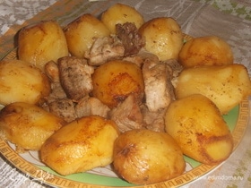 Кебаб с картофелем в казане