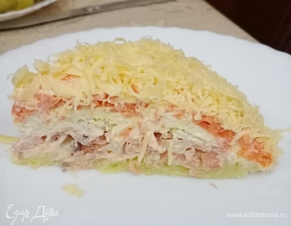 Салат «Мимоза» с красной рыбой – пошаговый рецепт приготовления с фото