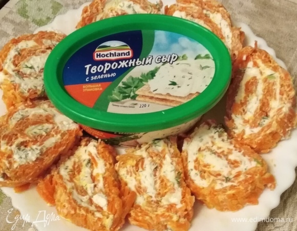 Морковный рулет с творожный сыром рецепт - Кулинарния
