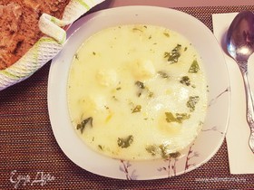 Вкусный суп с сырными шариками