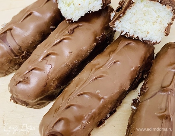 Шоколадные батончики «Баунти», пошаговый рецепт на 2231 ккал, фото, ингредиенты - MERI