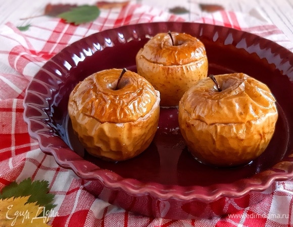 Яблоки с творогом в духовке – пошаговый рецепт приготовления с фото