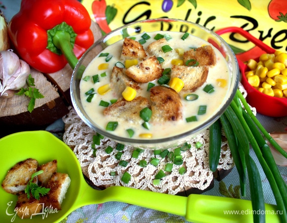 Сырный суп с плавленным сыром и шампиньонами рецепт с фото