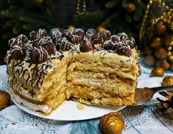 Торт «Новогоднее кружево»